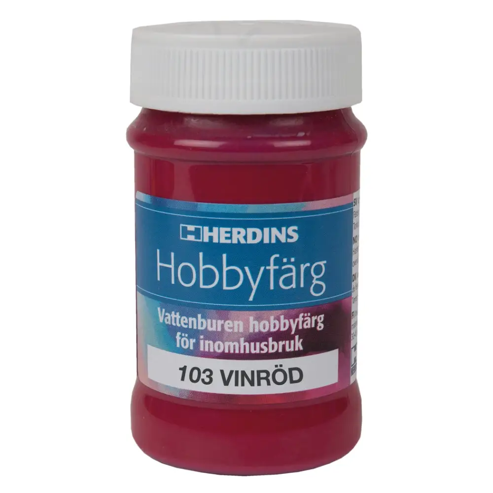 Herdins Hobbyfärg 103 Vinröd 100ml | CleanNest