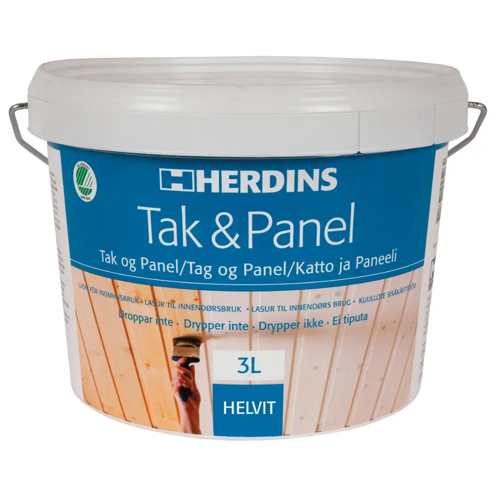 Herdins Tak- & Panelvitt Helvit 3l | CleanNest