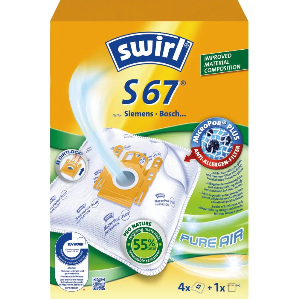 SWIRL DAMMSUGARPÅSAR S67 4P | CleanNest