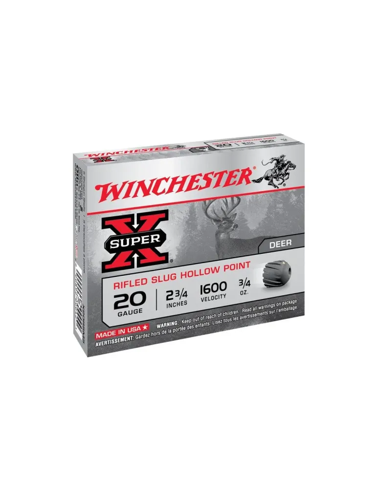Winchester Super X Rifled Slug Hollow Point Cal 20