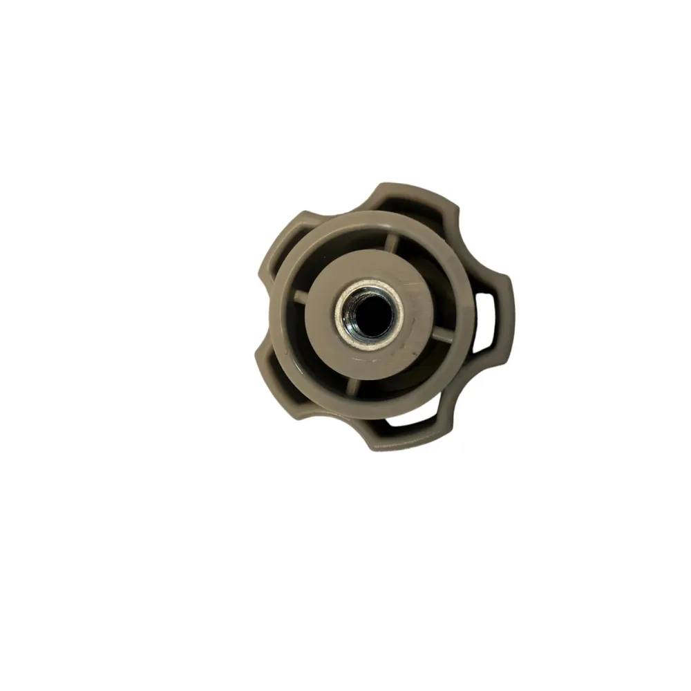 Knopp/ Mutter med gänga 1/4"-20 SS polyamid skruvtyp 5-stjärnig grå