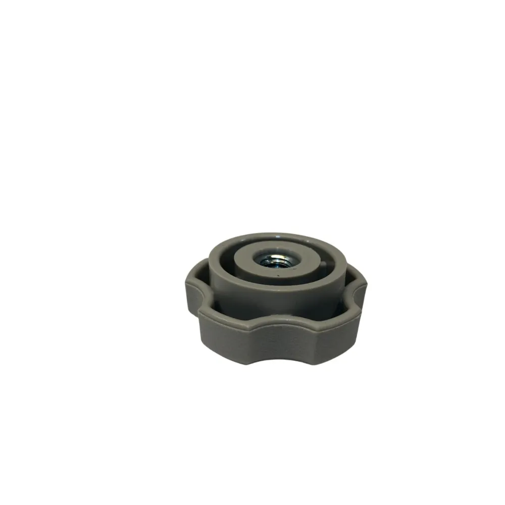 Knopp/ Mutter med gänga 1/4"-20 SS polyamid skruvtyp 5-stjärnig grå