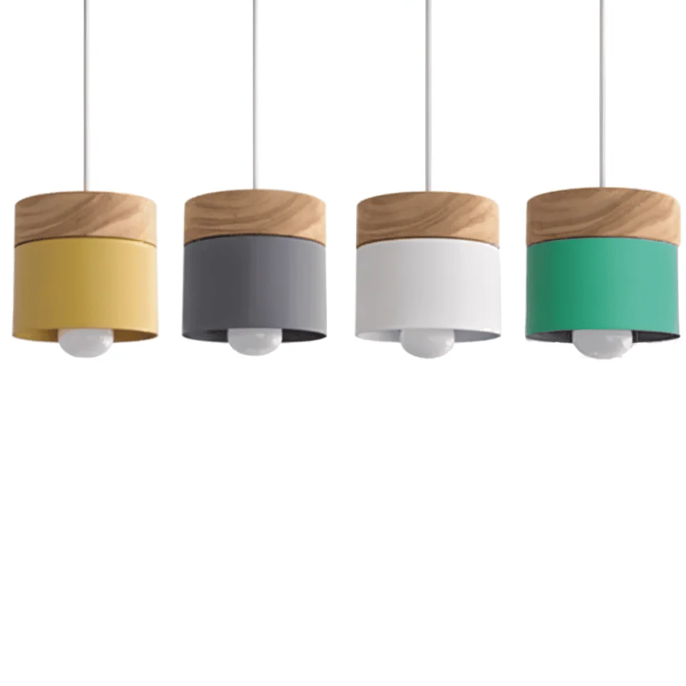 Cylinder Chic – Pendellampa i Steel och Varmt Trä Vit