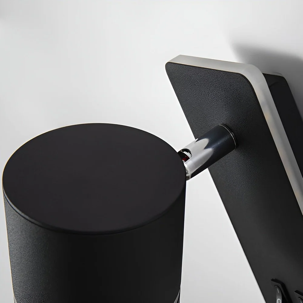 Minimalistisk Cylinder-Vägglampa - Roterande Vägglampa av Järn Svart