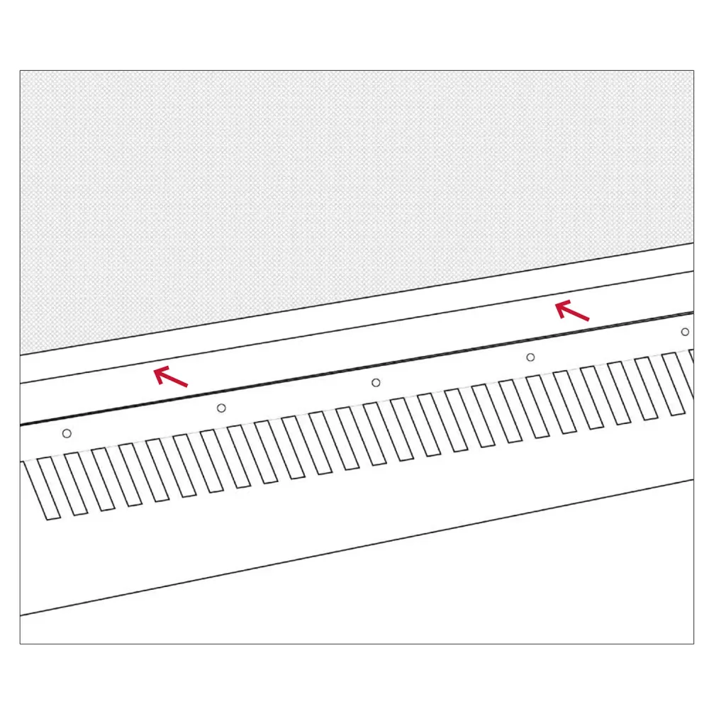 Musstopp museband för ny panel 45° 40 mm x 1 meter tio-pack TJB