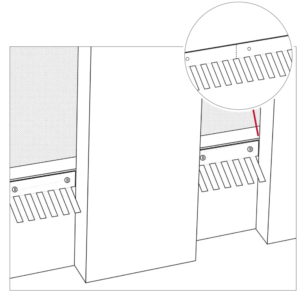 Musstopp museband för ny panel 45° 40 mm x 1 meter tio-pack TJB