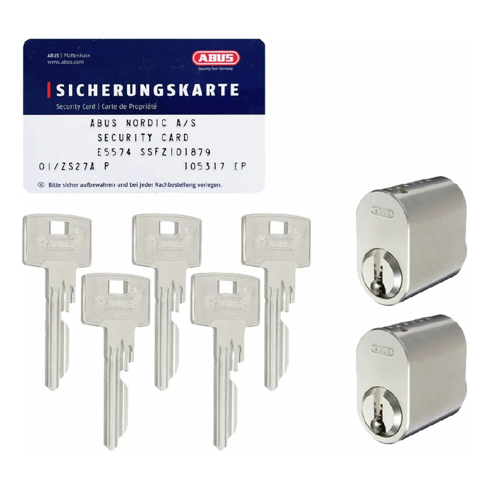 Cylinder oval LL double-set 5 nycklar nickel SSF3