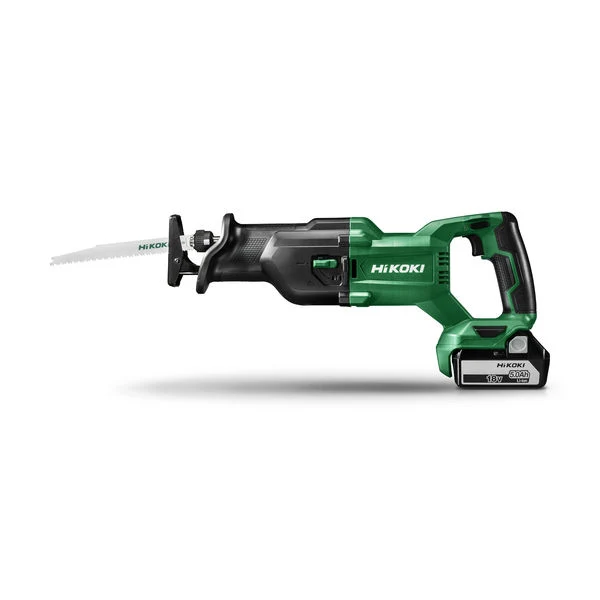 HIKOKI TIGERSÅG CR18DB 18V 5,0AH Med 2 st 5,0AH Li-ion batterier, snabbladdare med kylfläkt, tigersågblad, nyckel och förv...