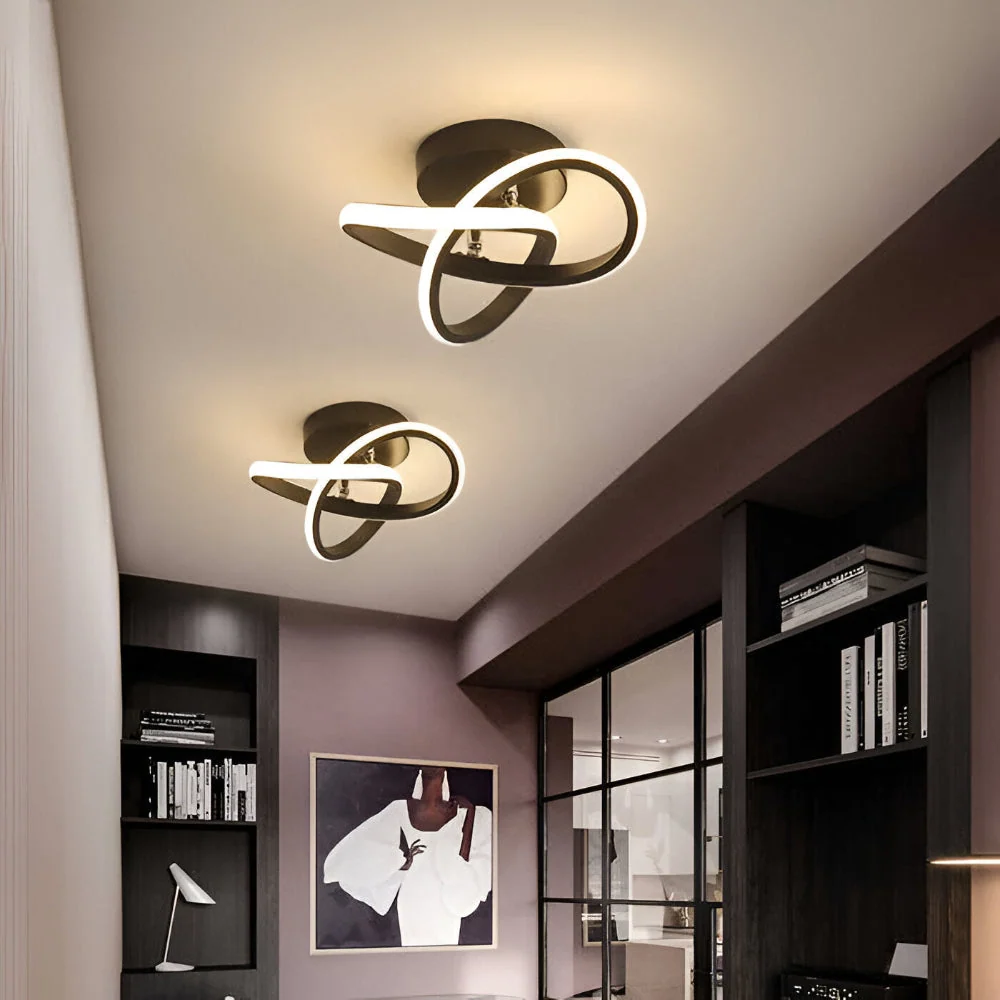 AeroSwirl – Konstnärlig LED Taklampa med Virvlande Design 2