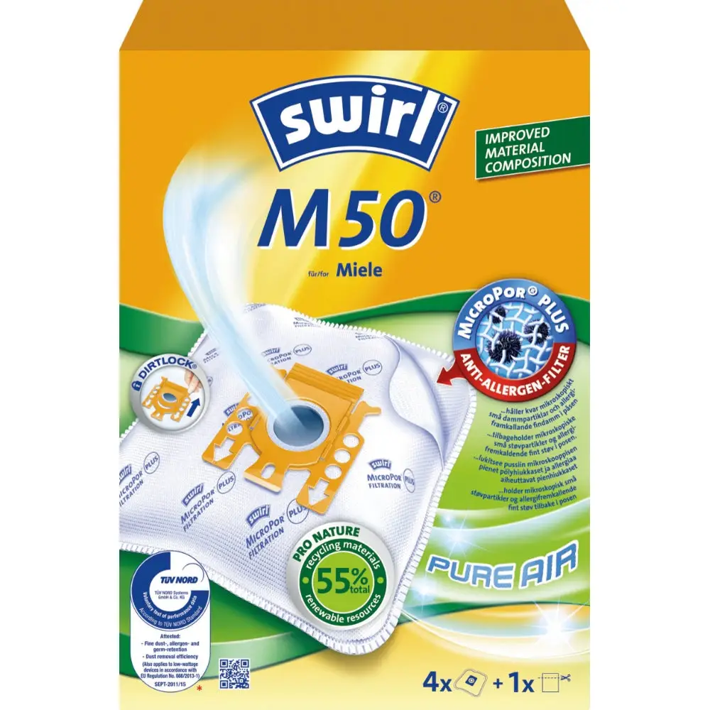 SWIRL DAMMSUGARPÅSAR M50 4P | CleanNest