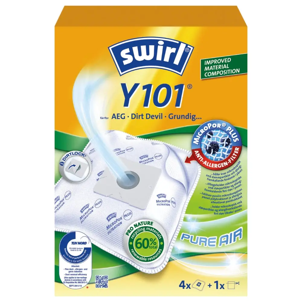 SWIRL DAMMSUGARPÅSE Y101 MP PLUS 4P | CleanNest