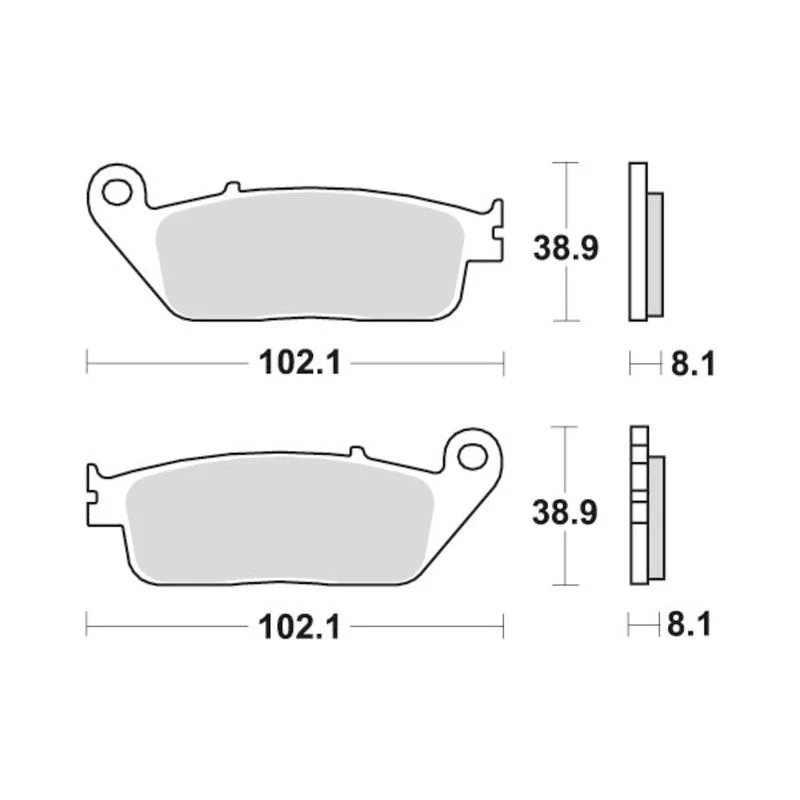 Sbs Bromsklossats Stoneware 627HF Honda, Triumph, Yamaha