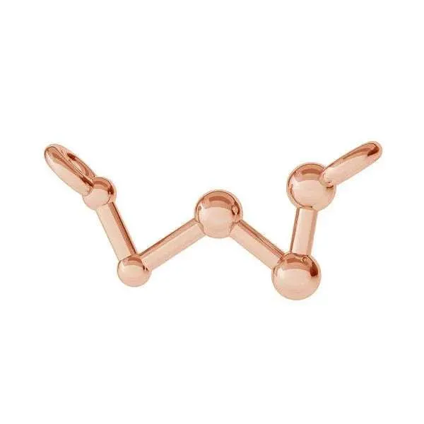 Connector 925 Sterling 18K Rose Gold - Cassiopeja 1 styck