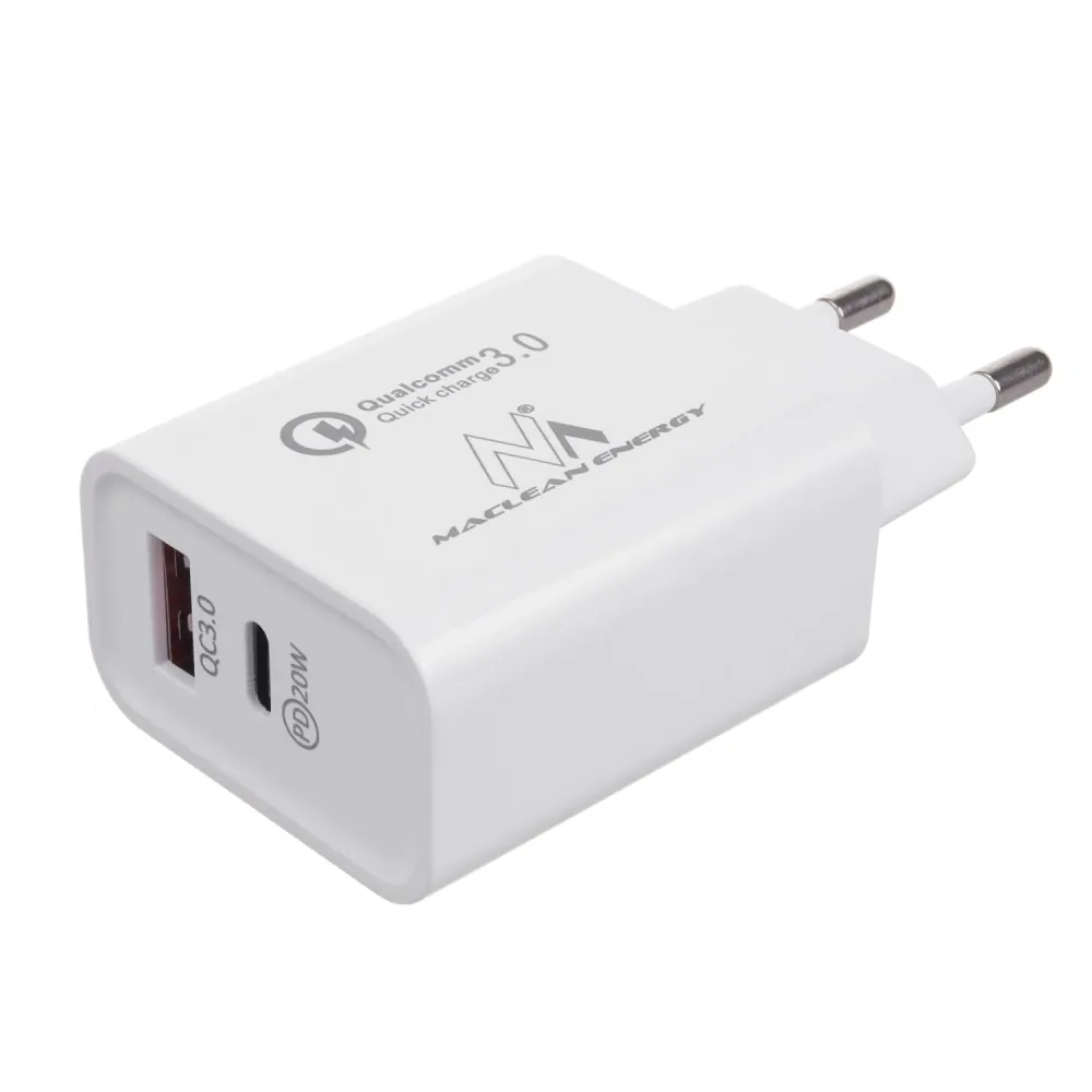 20W Quick Charge Power Delivery USB Type-C-nätladdare plus 1 m kabel