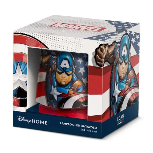 CAPTAIN AMERICA - Cordless Bord LED Lampa - 11cm