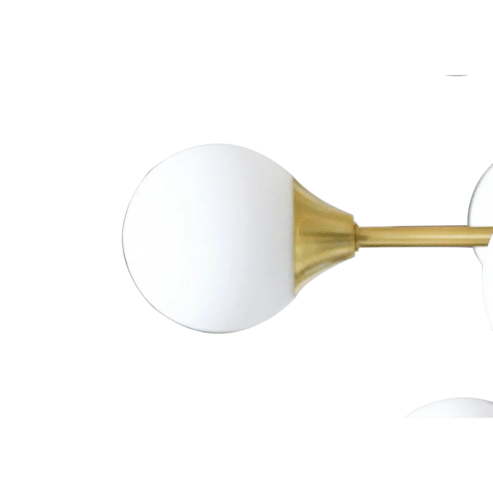 COSMOS taklampa 24-arm, matte mässing/vit