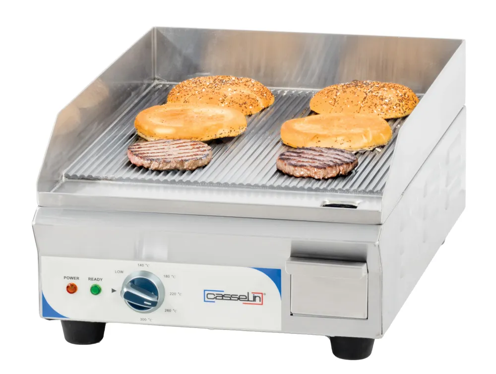 Elektrisk bakplåt kompakt high-end räfflade