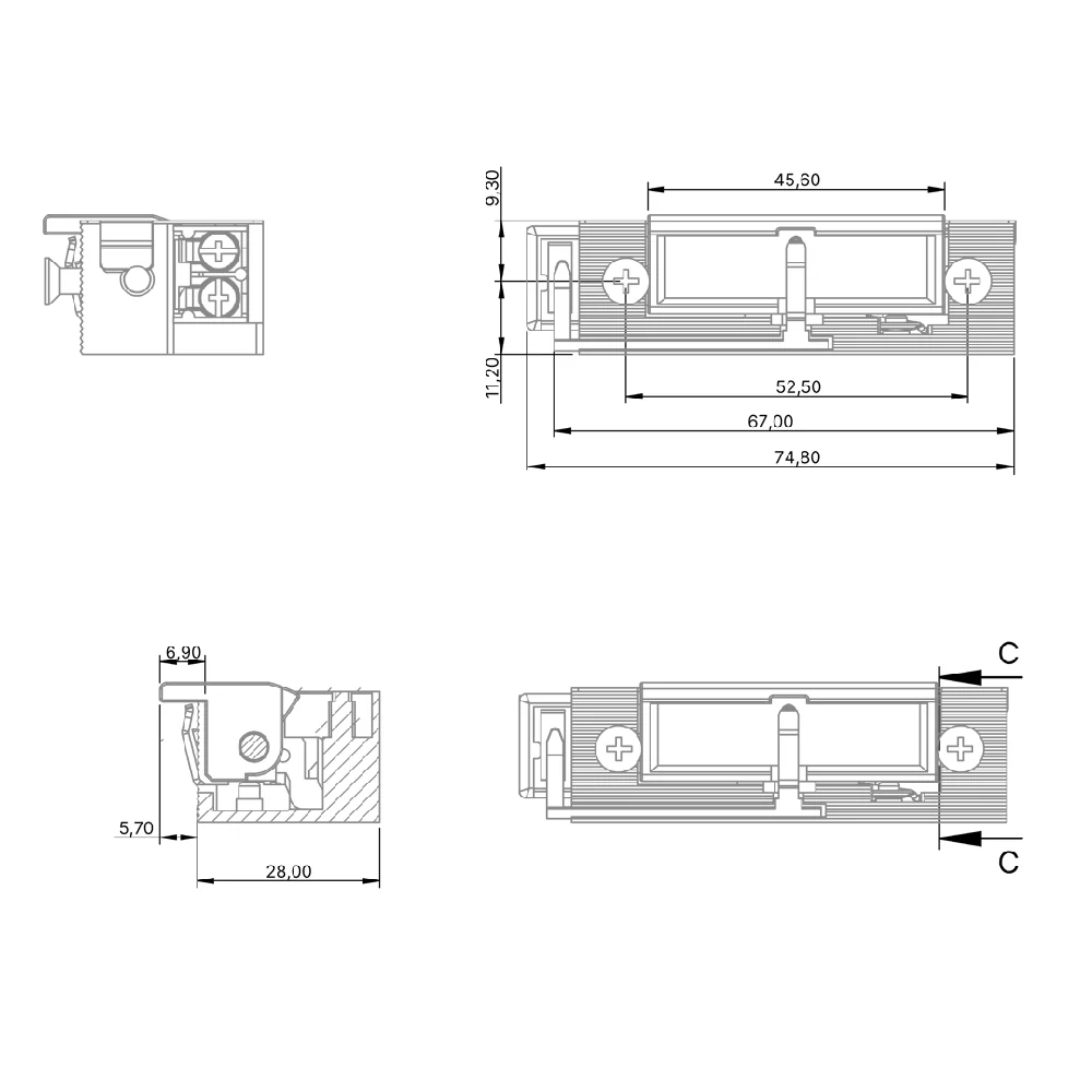 Elslutbleck EX-54 omvänd 24V