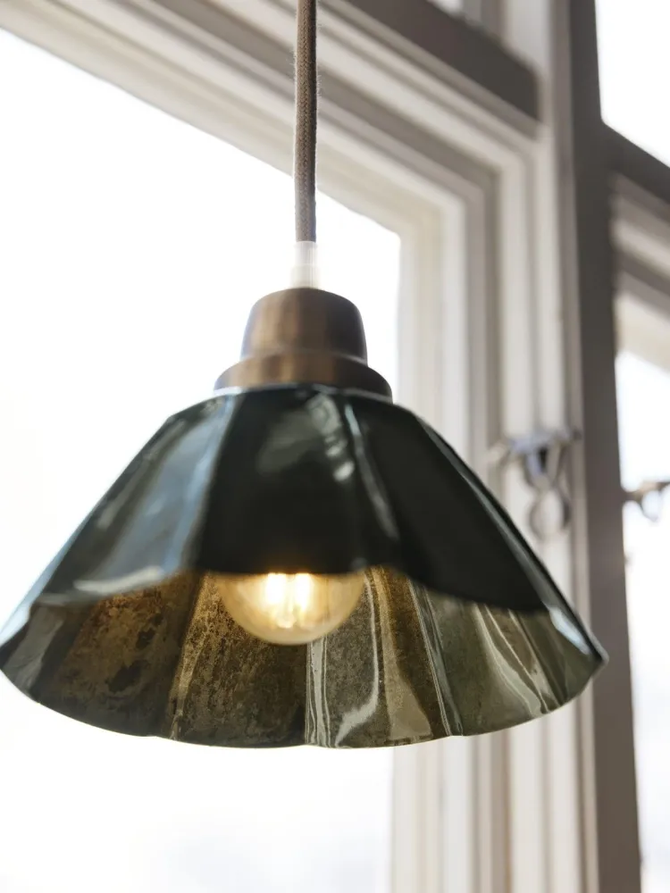 Ester fönsterlampa Mörkgrön 17cm