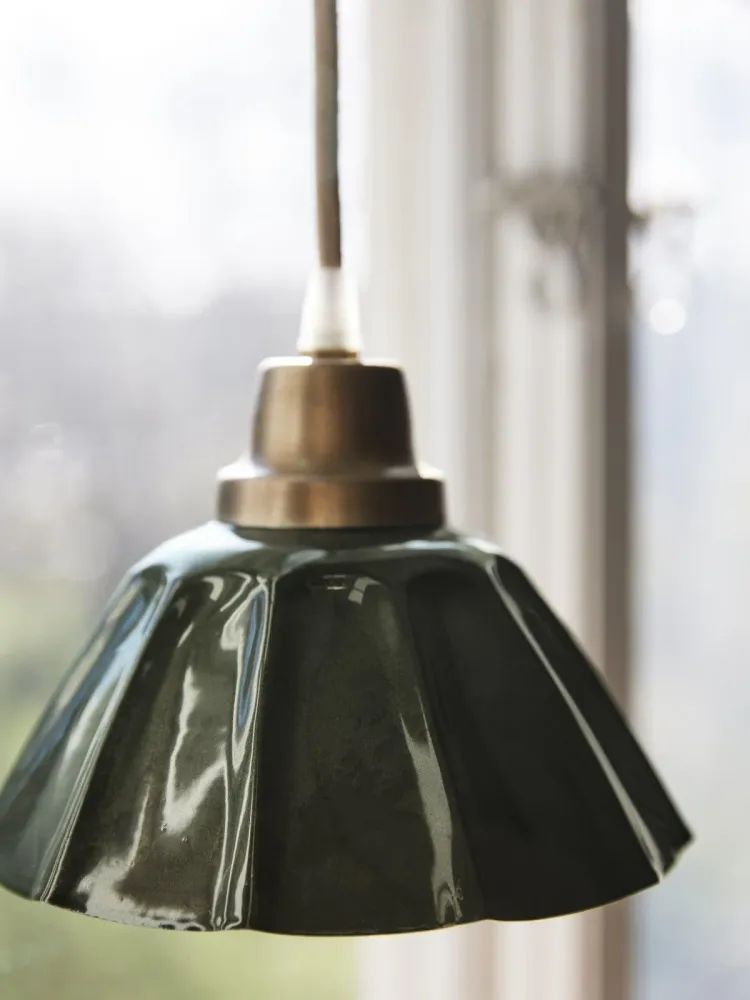 Ester fönsterlampa Mörkgrön 17cm