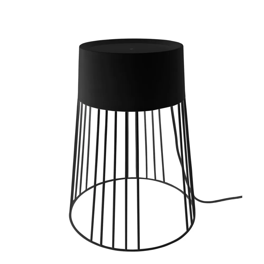 Golvlampa Koster 45 IP44 Träkol