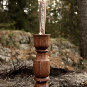 Ljusstake i trä för kronljus, 24,5 cm