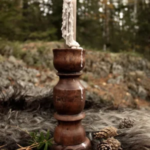 Ljusstake i trä för kronljus, 20 cm