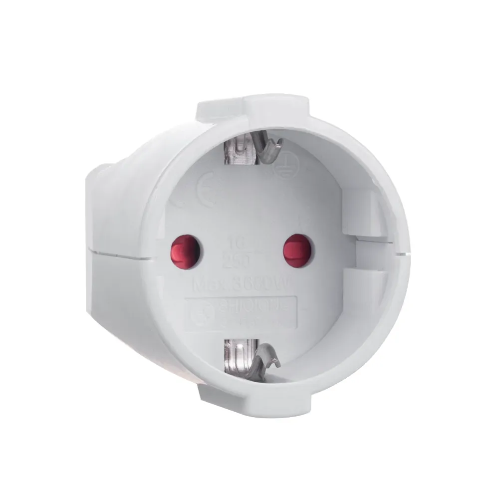 Maclean MCE332 F-Typ Skyddskontakt Med Jordning Och Plast Max 4000 W 16 230 V