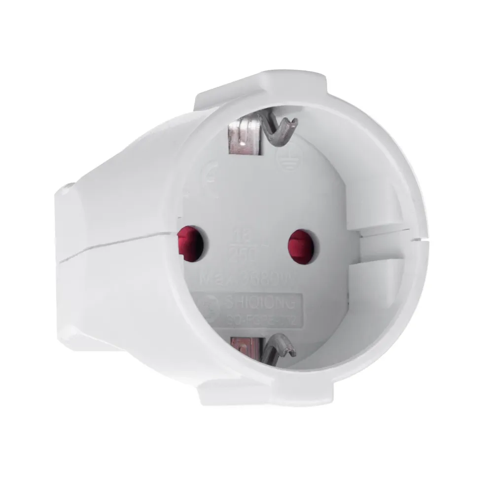 Maclean MCE332 F-Typ Skyddskontakt Med Jordning Och Plast Max 4000 W 16 230 V