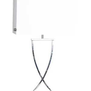 Omega bordslampa H69 cm krom/vit