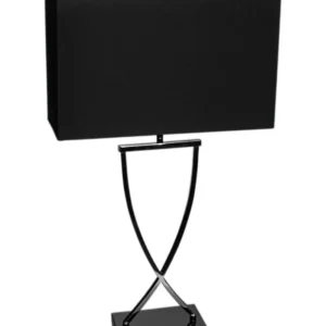 Omega bordslampa H69 cm svartkrom/svart