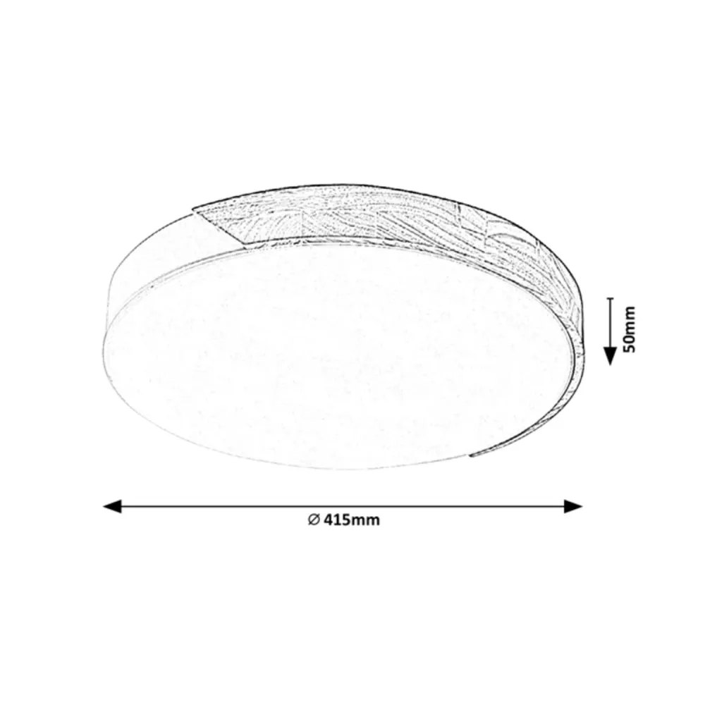 Rabalux Maple 3527 Taklampa Vit Matt 24W Metallisk Och Trä