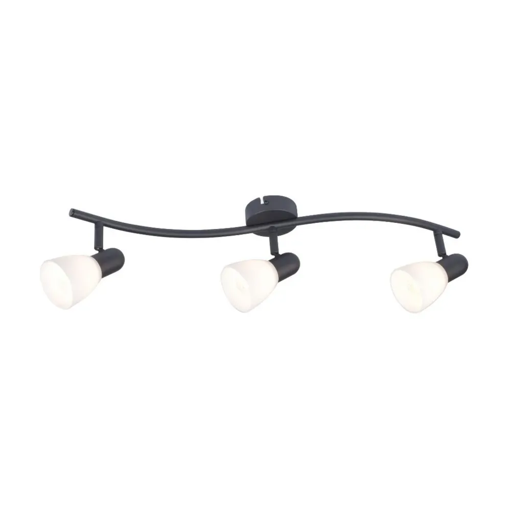 Rabalux taklampa, spot, 3x E14 glödtråd, IP20, kolsvart, Soma