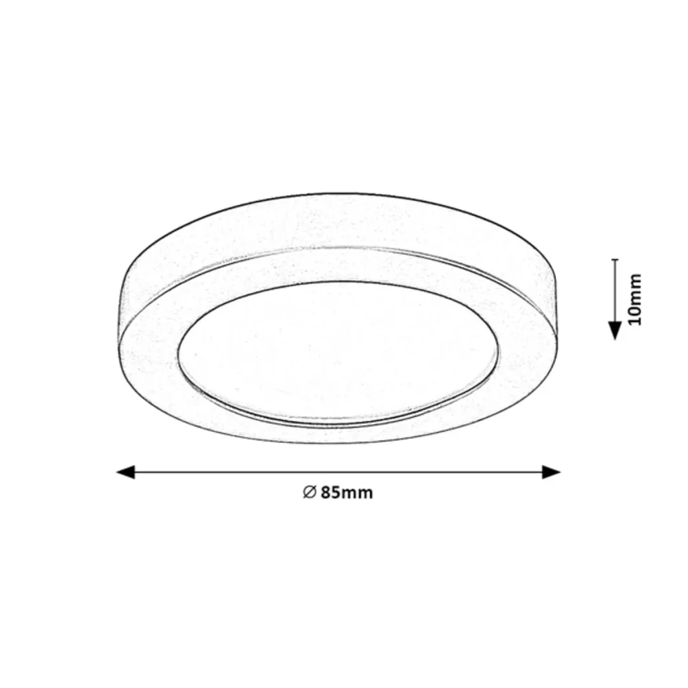 Rabalux utanpåliggande lampa, 3W LED, IP44, sterling, Coco