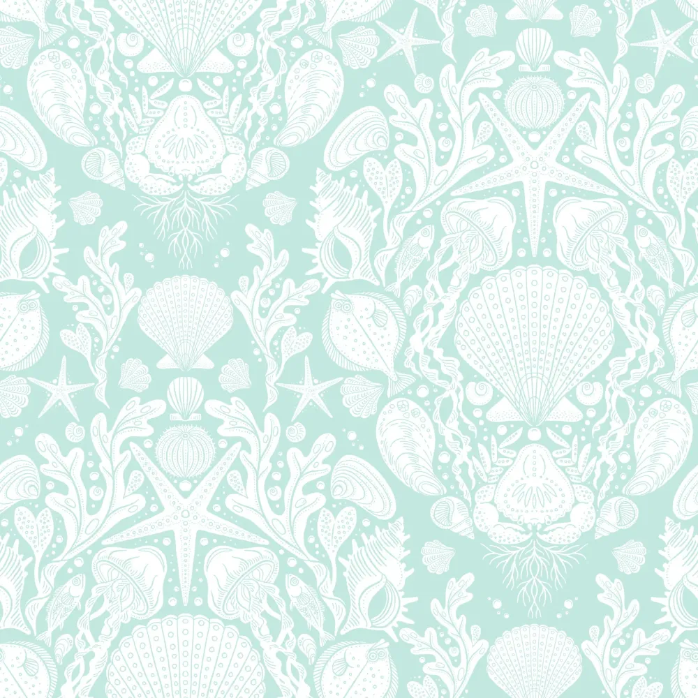 Reveal Tapet Deep Sea Damask - Aqua