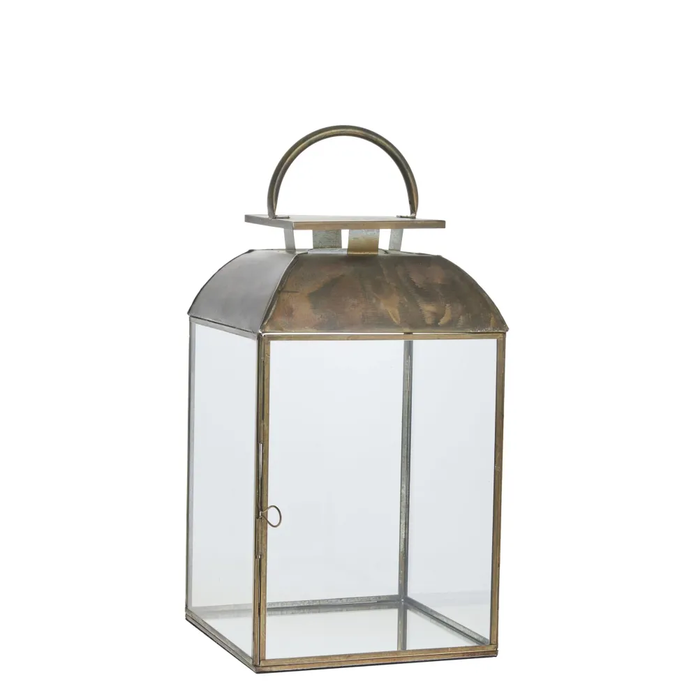 Sigrid lykta H42 cm. antikt guld