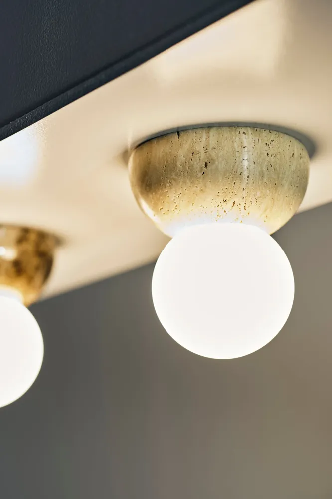 Vägglampa/Plafond Torrano 13 IP44 Travertin
