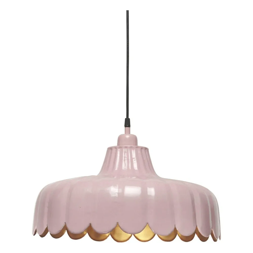 Wells taklampa Rosa/guld 43cm