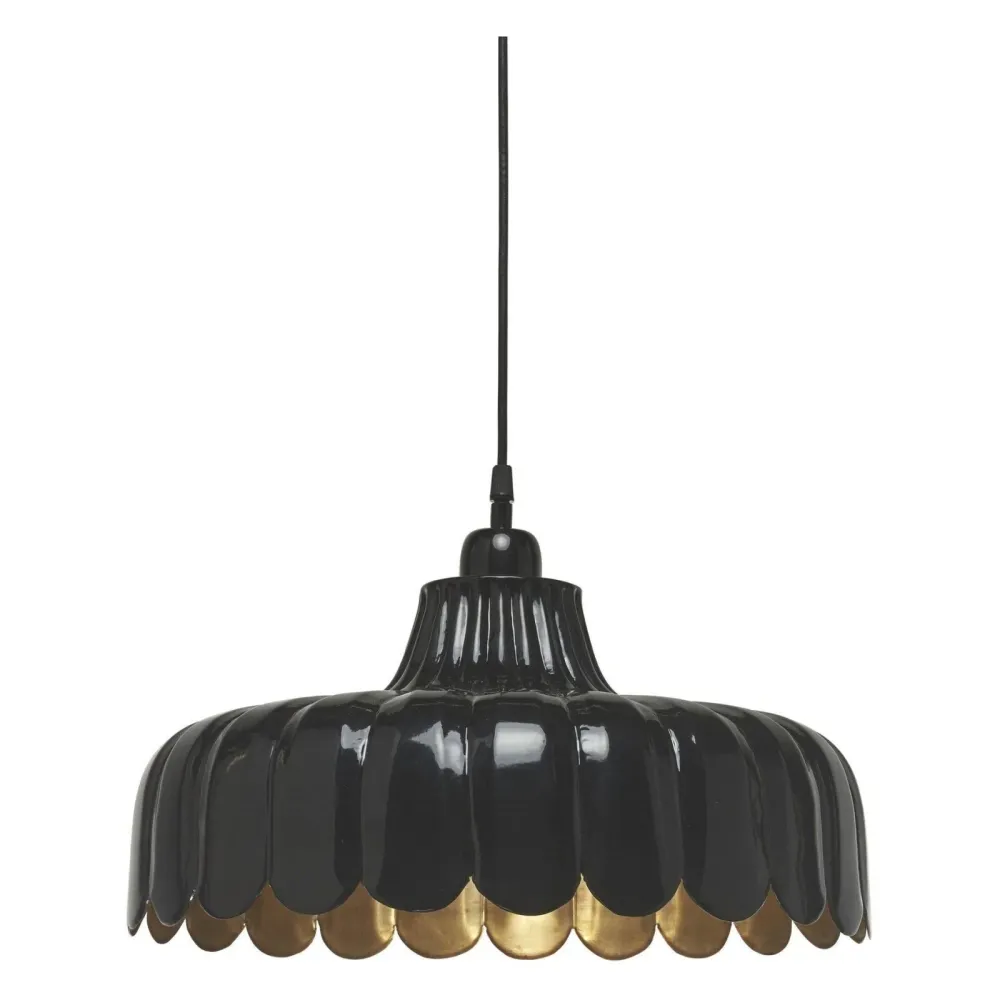 Wells taklampa Svart/guld 43cm