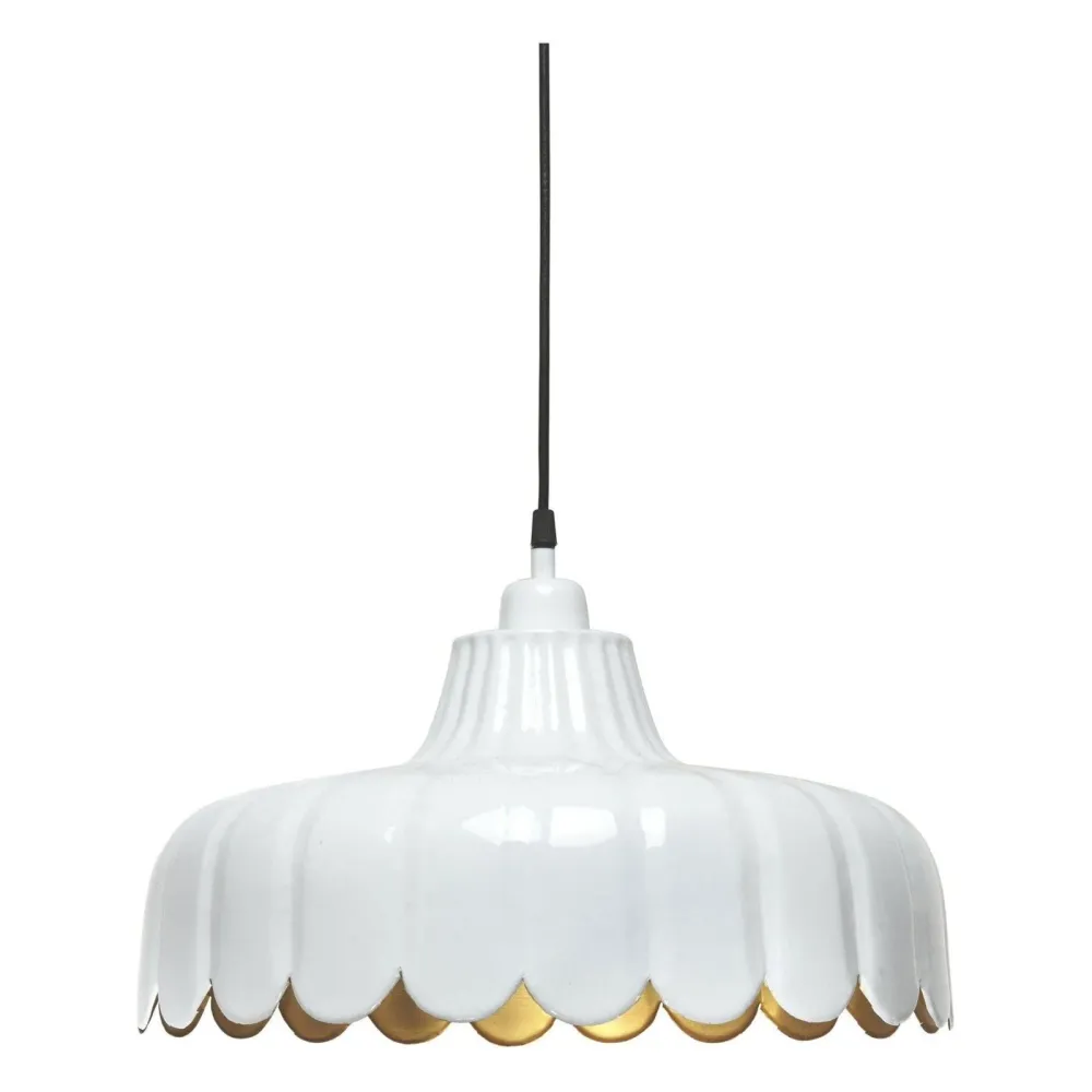 Wells taklampa Vit/guld 43cm