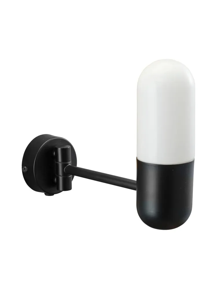 Zeta Vägglampa IP44 Mattsvart 23cm