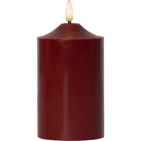 LED Blockljus Flamme Top Röd 15 cm