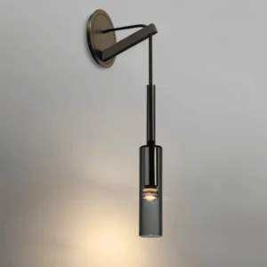 Omedelbar start Kristallgrå Vägglampa - Minimalistisk Rökig tub Sleek Vägglampa