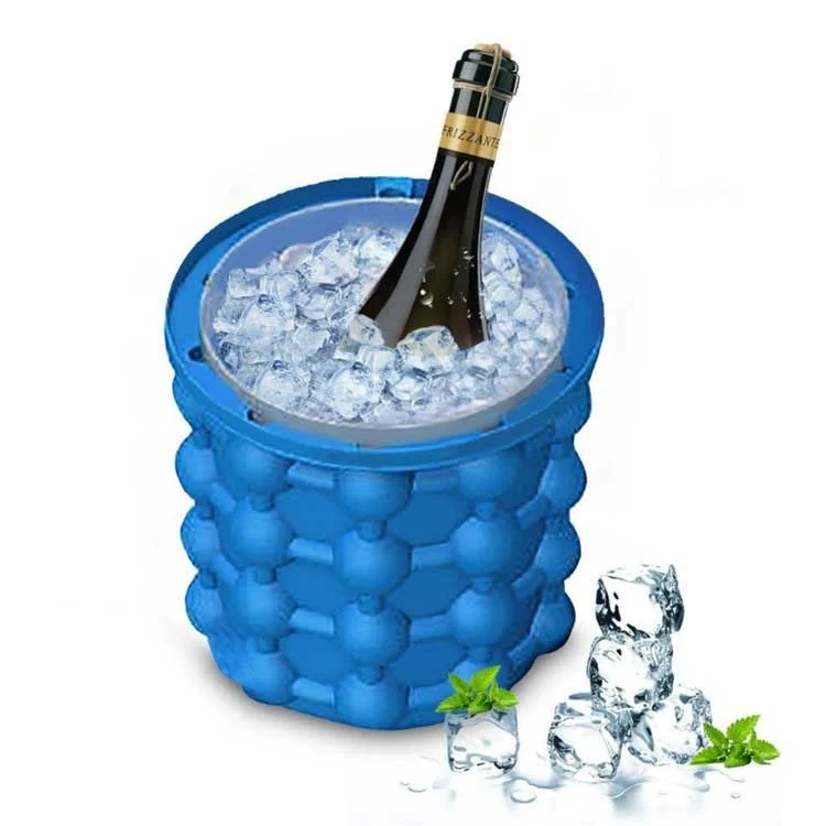 Självstängande Isbitsbricka Silikon Med Lock - Ice Cube Maker Genie