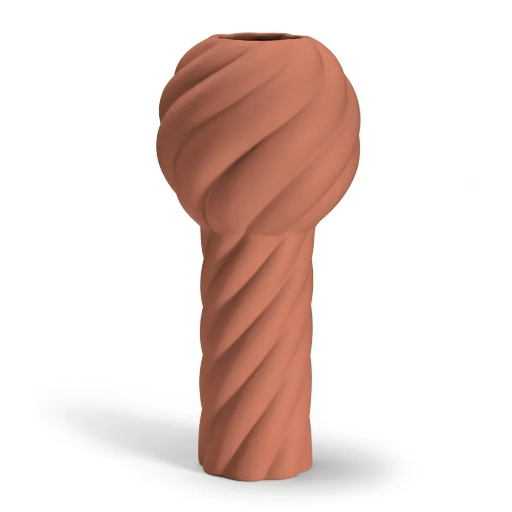 Twist Pillar Vas 34cm, Brick Ruby
