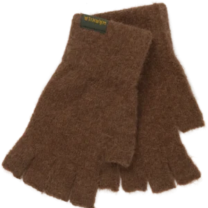 Alpacka Half Finger Handsker - Pinecone espresso