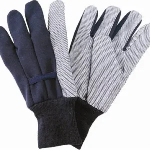 Kent & Stowe Bomuldshandsker med forstærket PVC Greb, Design, Str. L