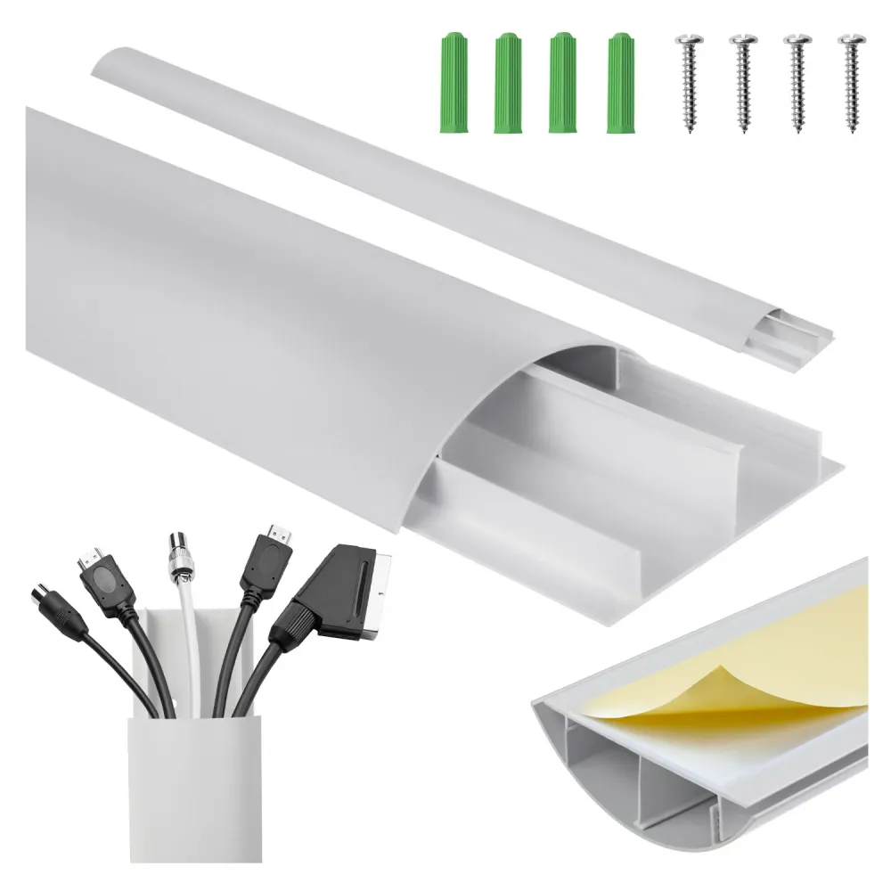 Maclean kabelskyddslist i aluminium, 62x20x750mm, quicksilver, MC-814 S
