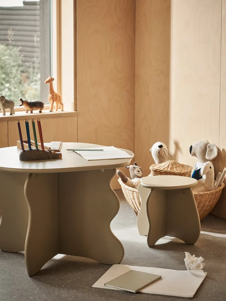 Assorted Slope Stool - Goat hair wool