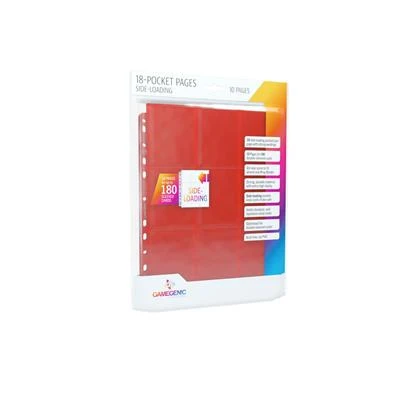 Gamegenic Sideloading 18-Pocket Pages tio-pack - Röd